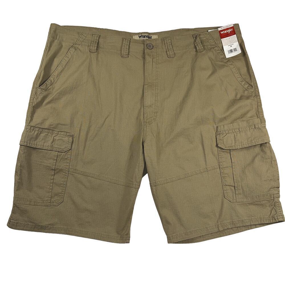 Wrangler Authentic Ripstop Khaki Cargo Shorts 10” Inseam New 10ZM6 ACPO Size 44